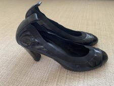 CHANEL Black Patent Leather Stretch Spirit Pumps 39 8.5