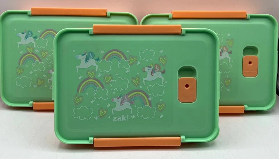 Unicornios Zak Designs con caja Bento dividida, 3 unidades, usados en excelente estado Foto 3 de 4