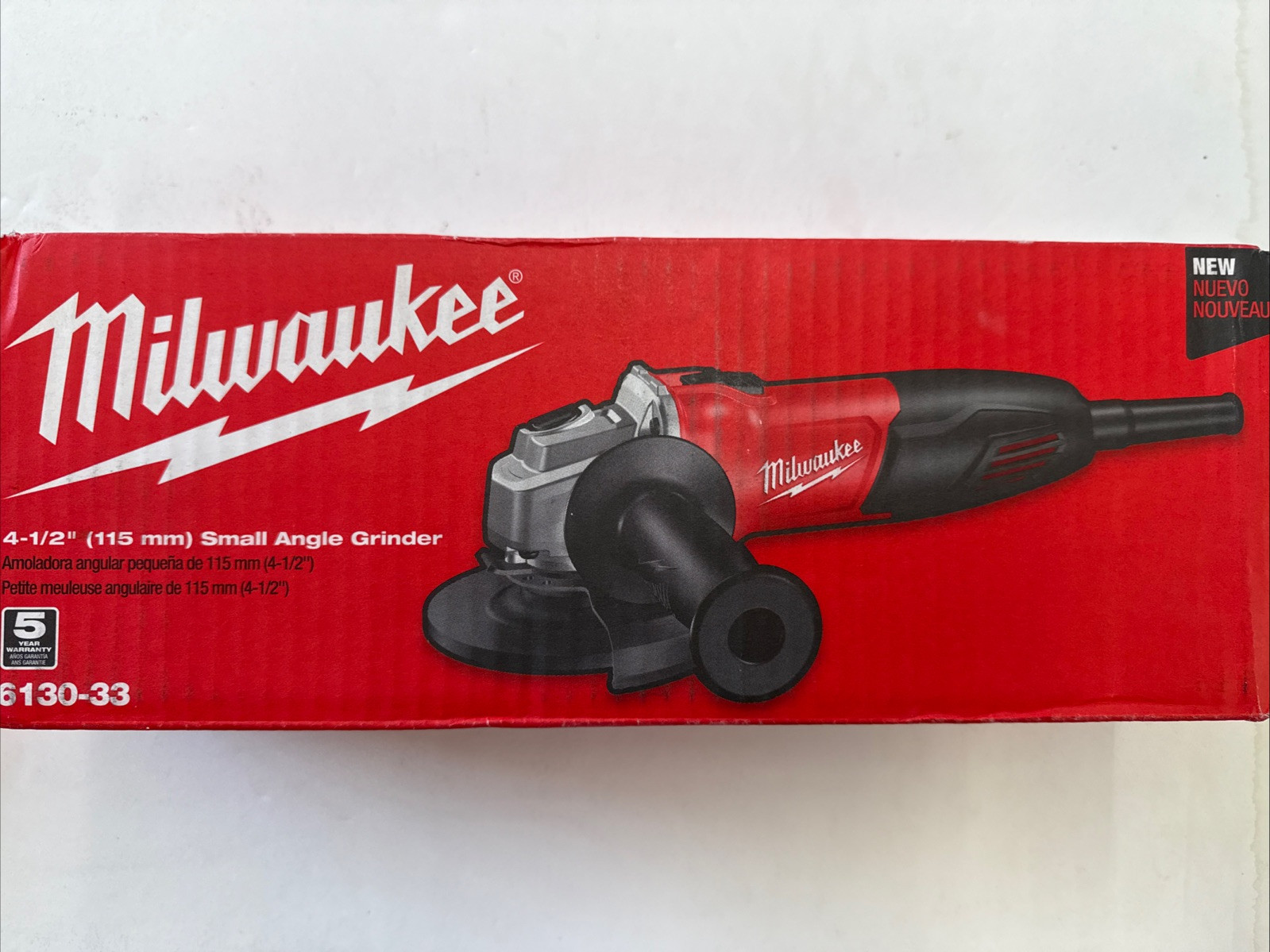 Milwaukee 7 Amp 11,000 RPM Slide Switch Small Angle Grinder Model# 6130-33