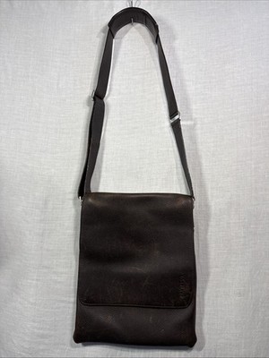 Navyboot Crossbody Messenger Leather  Bag Brown