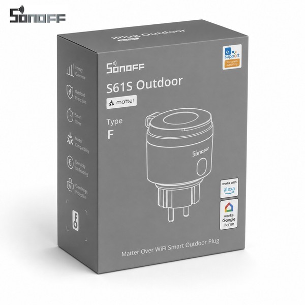 Wlan Steckdose Outdoor Strommessung Zeitschaltuhr Wasserdicht AußEnsteckdose-image