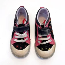 See Kai Run Kristen Black/Pink Stars Sneakers, Size 11.5