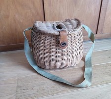Panier De Pêche Bourriche En Osier Avec Sangle 30 cm