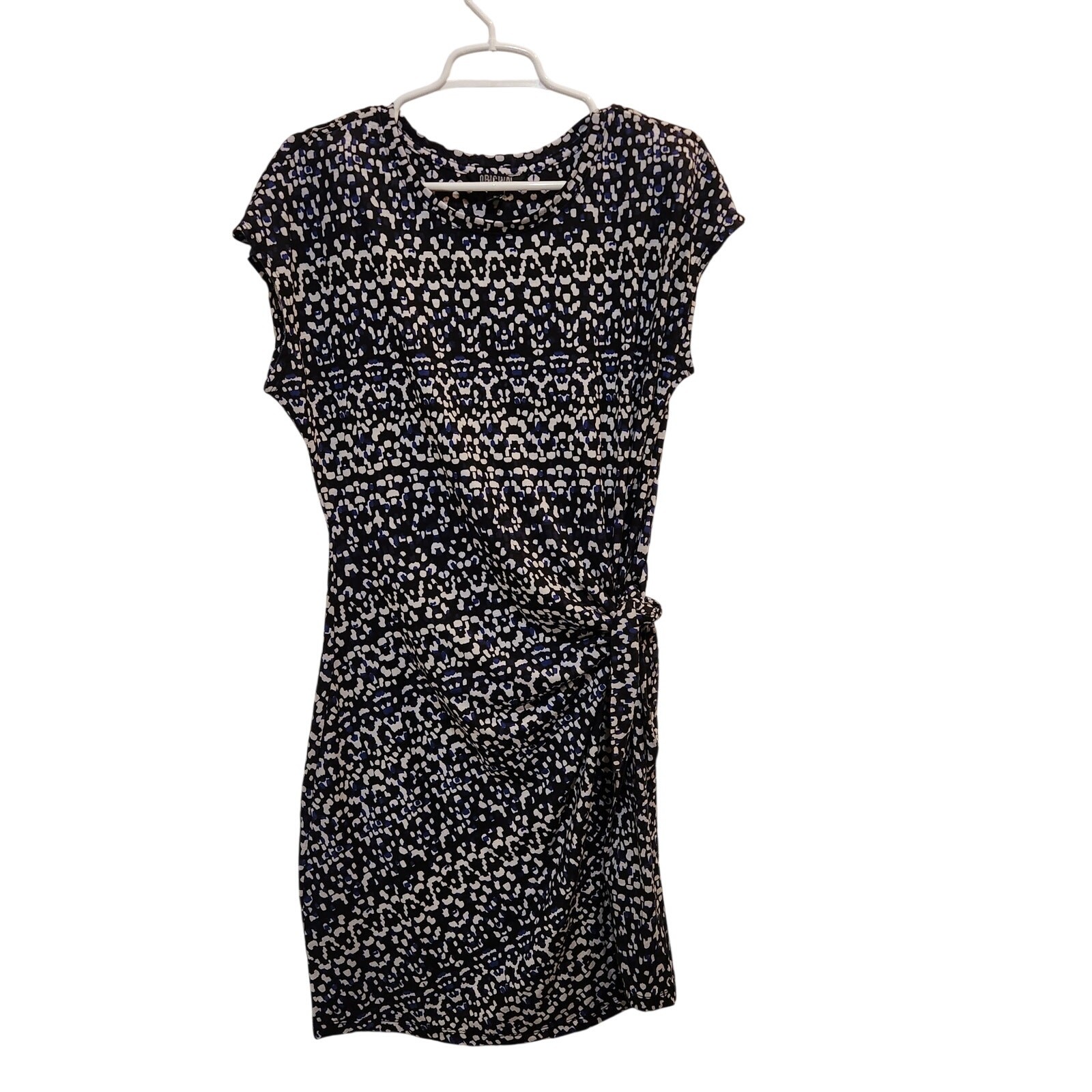 Nicole Miller Original Multicolor All Over Print Cap Sleeve T-Shirt Dress Medium