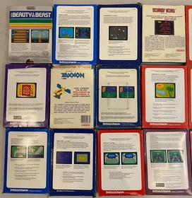 1980s MATTEL INTELLIVISION LOT OF 23 VIDEO GAMES W BOX SOME COMPLETE TRON +