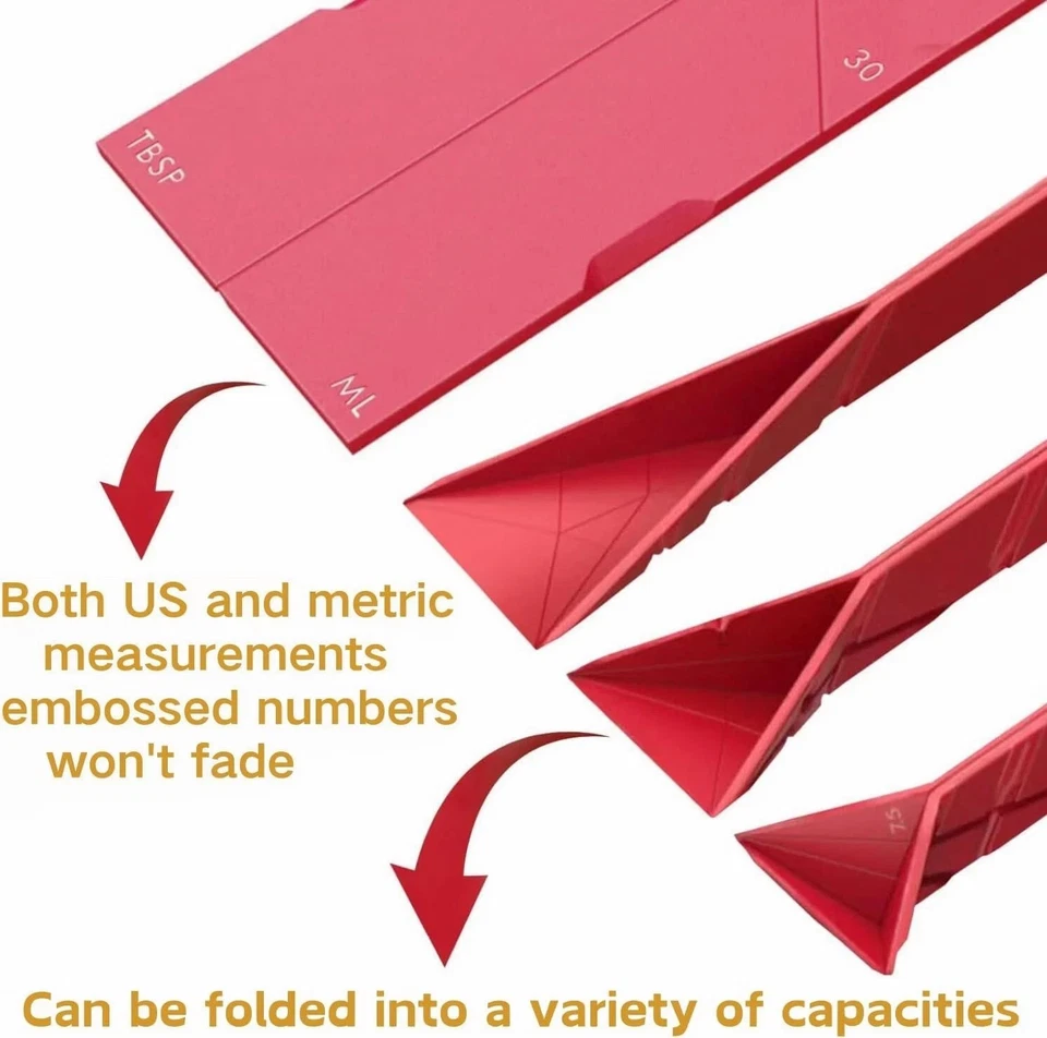 3-in-1 Flat Measuring Spoon 6 Different Sizes Polygons Measuring Spoon Flat - Image 4 of 4