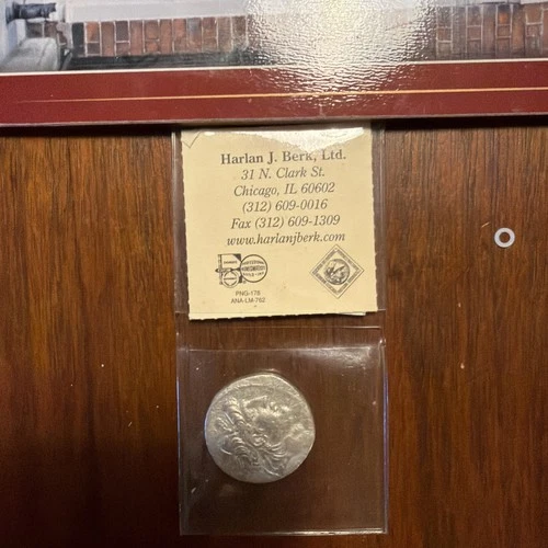 138-129 BC SILVER SELEUCID TETRADRACHM ANTIOCHUS VII POSTUMOUS NGC CHOICE AU