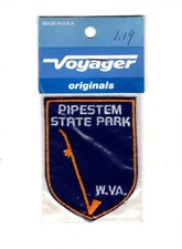 Pipestem State Park, West Virginia, Voyager Emblem, Vintage Old Patch