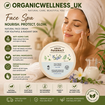 GREEN APOTHEKE ''Ziegenmilch'' Verjüngende Gesichtscreme Ziegenmilch + Panthenol 200ml.
