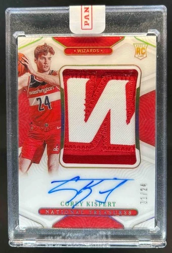 2021-22 National Treasures Corey Kispert Rookie Patch Auto RC Gold FOTL #21/24