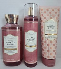 NEW Bath Body Works Pink Matcha Latte Fragrance Mist, Body Cream Body Wash