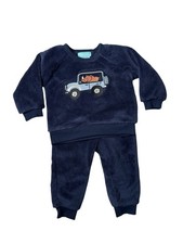 Navy Blue Kids Matching Set with Car Design