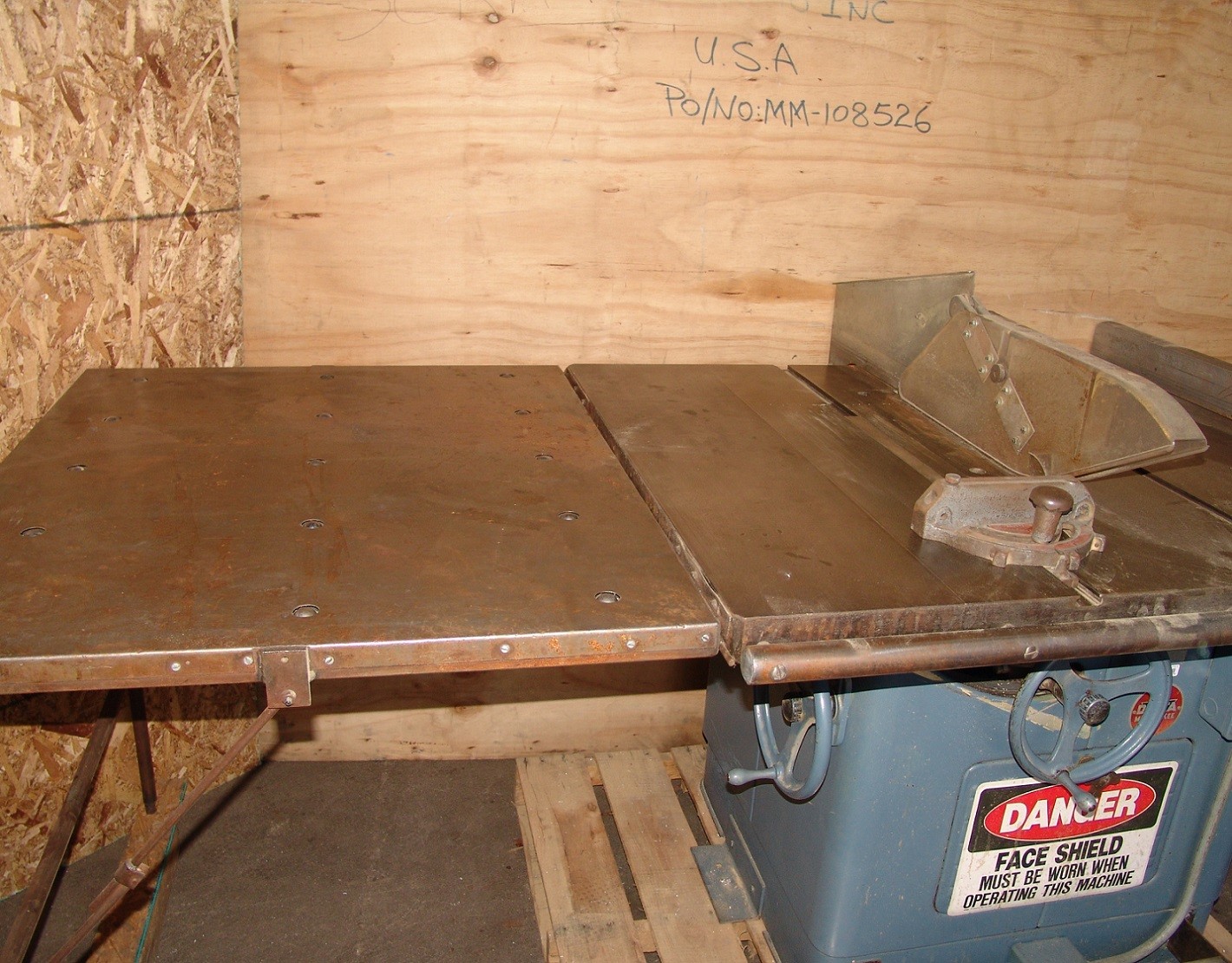 Delta Rockwell table saw 5hp , 38" x 48" cast table , 32" extension