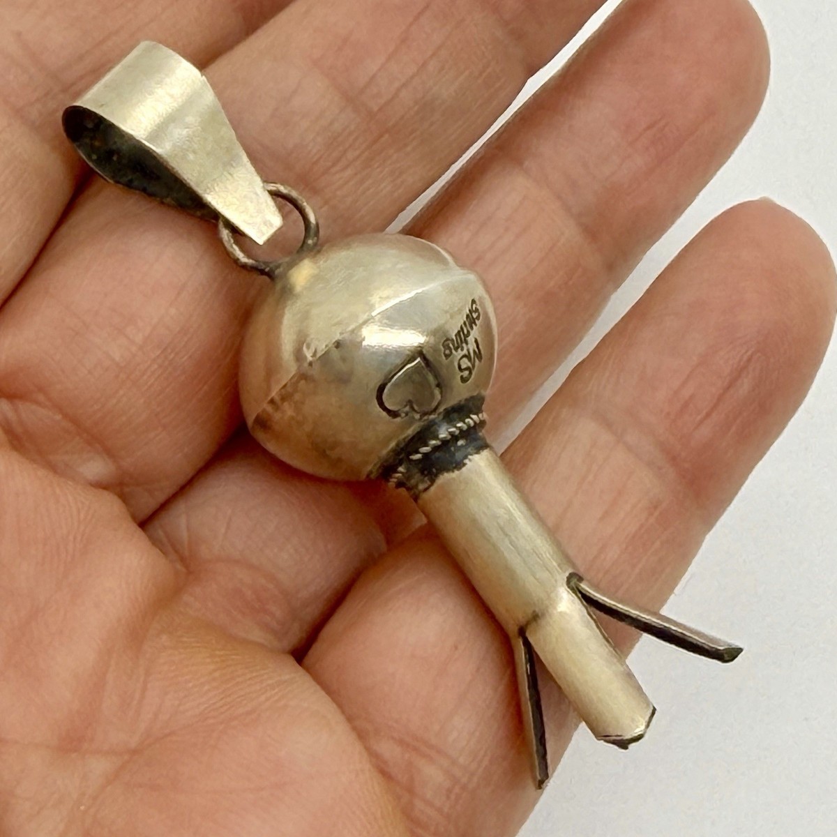 Navajo Squash Blossom Pendant Naja 2 1/4