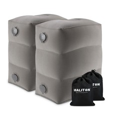 Inflatable Travel Foot Rest Pillow, Kids Airplane Bed, Adjustable Height Leg ...