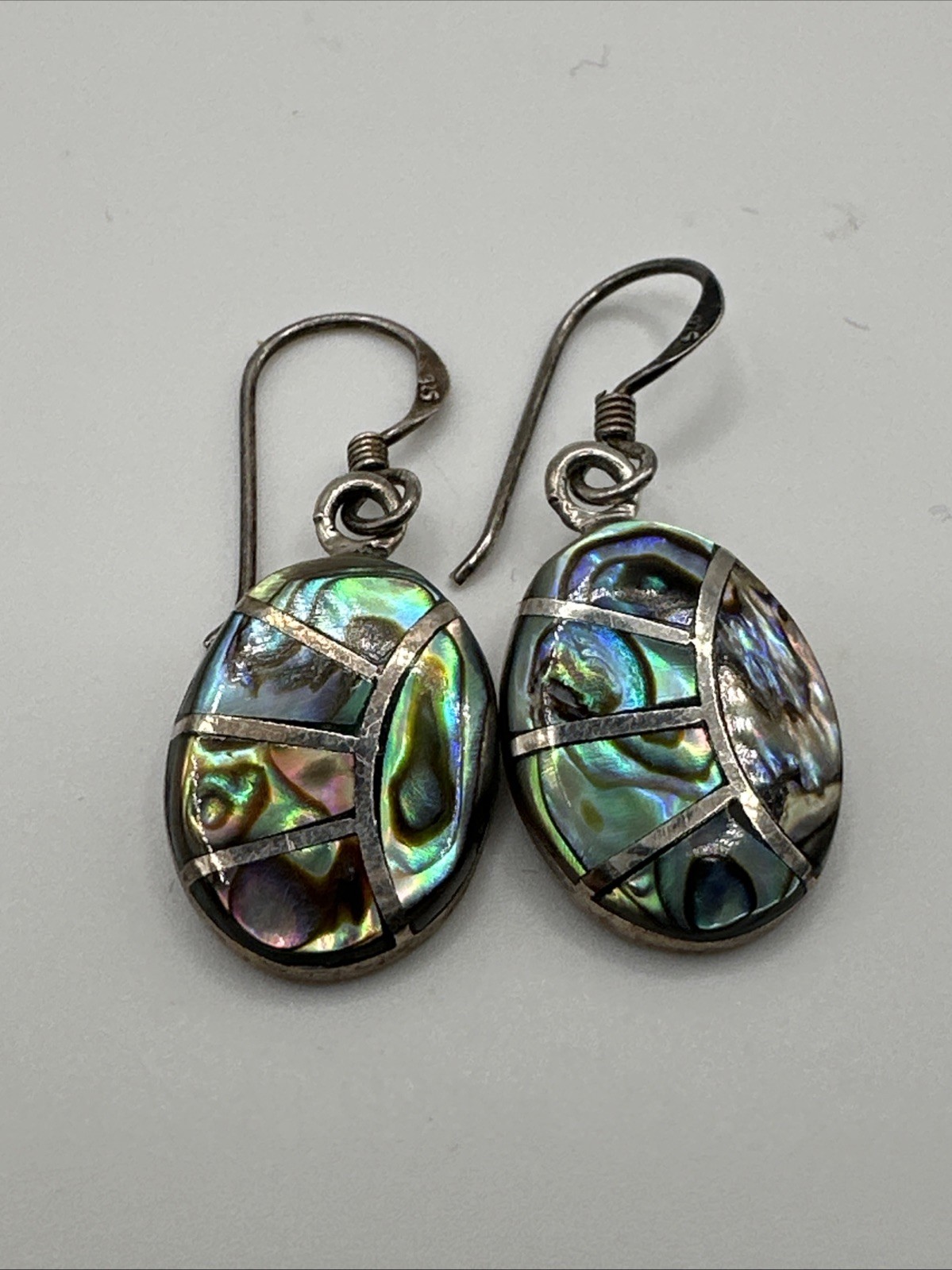 Drop Dangle 925 Silver Abalone Shell Gemstone Mot… - image 12