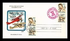 DR JIM STAMPS US COVER WILEY POST AIR MAIL FDC DUAL CANCEL COLLINS HAND PAINTED
