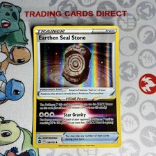 Earthen Seal Stone 154/195 Holo Rare Silver Tempest Pokemon Card