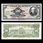 1977 Mexico Paper Money 500 Pesos Morelos World Banknote Currency Small Pinholes