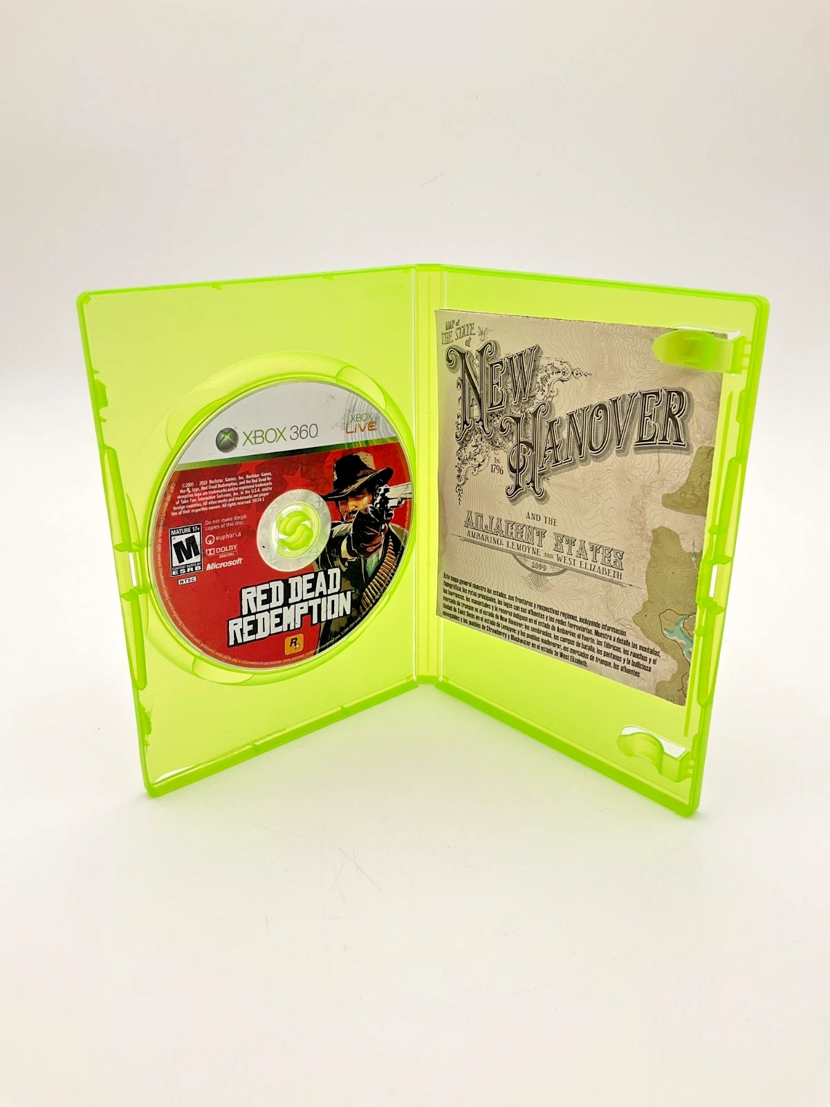 Red Dead Redemption - Item & Map Insert - Very Good Cond - Tested - Xbox 360