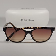 Calvin Klein CK20517S 235 Cat Eye Sunglasses Brown Tortoise Frame Brown Gradient