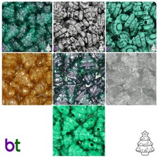 BeadTin 25mm Christmas Tree Pony Beads 24pcs - Style Choice