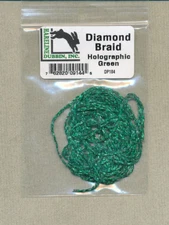 Diamond Braid -  holographic green     DP184