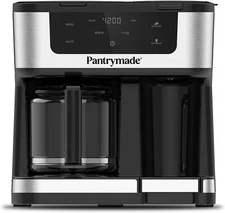 Programmable dual Coffee Maker 12-Cup or Single Serve Brewer K-Cup Glass Carafe