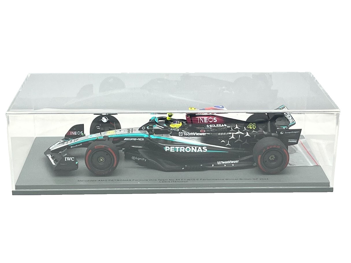 Lewis Hamilton Mercedes 2024 AMG W15 Winner British GP Diecast F1 Car 1/18 Spark