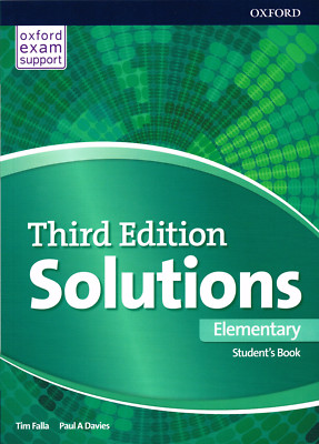 Oxford SOLUTIONS Third Edition 2017 Elementary Student's Book 9780194561839 @NEW