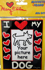 New I Love My Dog Magnetic Picture Frame - Dogs Magnet Frames
