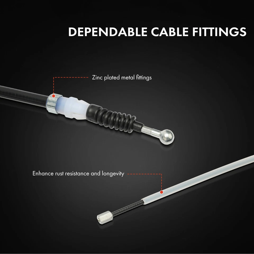 Cable de freno de estacionamiento trasero 2 piezas para Audi A3 Quattro Volkswagen Golf Jetta 31,6 pulgadas Foto 4 de 4