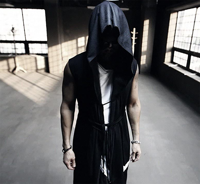 sleeveless hooded cardigan