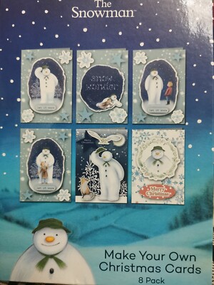 Der Schneemann Weihnachten Bastelkarten selber machen Set Neu Kreativ Gehirn Kit Kind