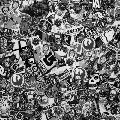 PELICULA BLANCO Y NEGRO STICKER BOMB PEGATINAS VINILO CAR WRAPPING BRILLANTE