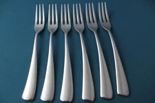 6 Salad Forks Studio William LARCH MIRROR Glossy 18/10 Stainless Vietnam 7 3/8"