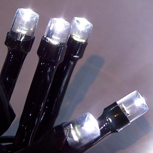 Led Lichterkette 100Er Kaltweiß Kabel GrüN 10M Aussen Mit Timer BA11693 Xmas-image