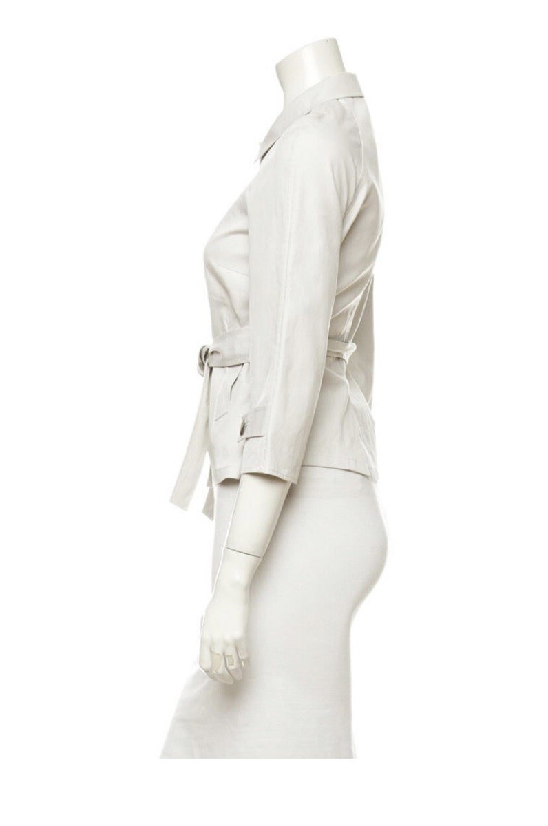 nwt MIU MIU size 40 P (IT) 3/4 sleeve belt COTTON jckt nwt MIU MIU size 40 P (IT) 3/4 sleeve belt COTTON jckt