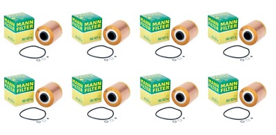 Mann Set of 8 Engine Oil Filters for BMW E30 E36 318i 318is 318ti 1.8 L4