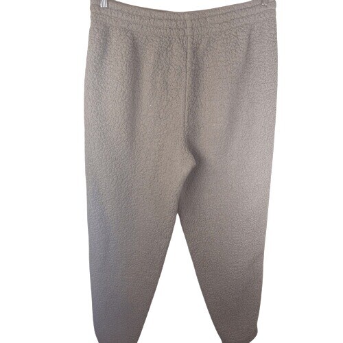 Skims High Pile Dark Beige Teddy Joggers Womens Size Large Athleisure Desert Tan - Imagen 5 de 9