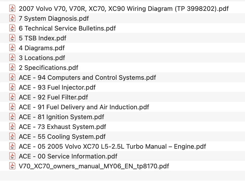 Volvo XC 70 (2006-20111) manuale officina - repair manual - Immagine 2 di 4