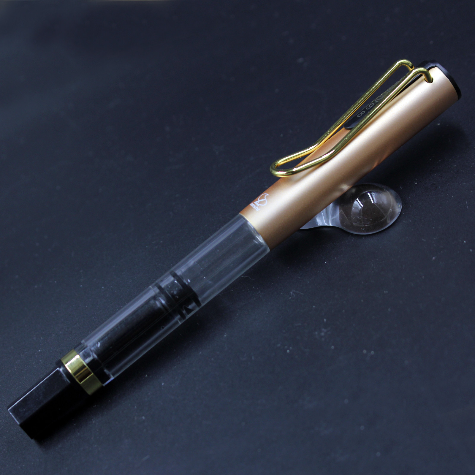 2019 LSI Clear Piston Filler Fountain Pen With Bobby Custom Wet Medium Nib