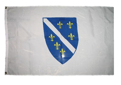  BOSNIA AND HERZEGOVINA 1992-1998 FLAG 3' x 5' for a pole - OLD BOSNIAN FLAGS 90