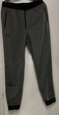 Under Armour Men's Gray Sportstyle Tricot Joggers Coldgear Sweatpants