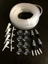 Aquarium Air Line Tubing SUPER KIT. 40' Tubing,Cups,Valves,SEE MORE!