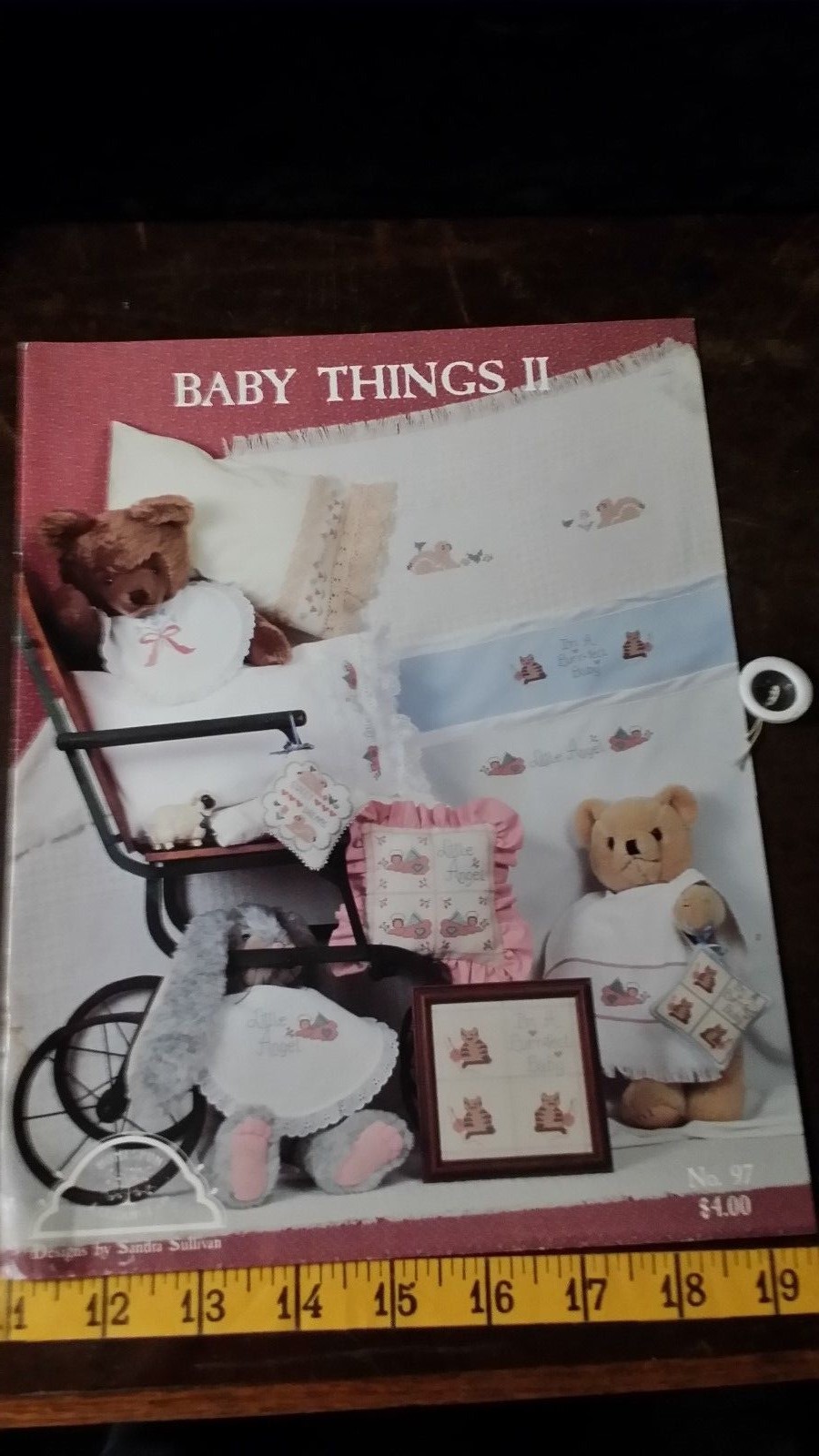 BABY THINGS II TEDDY BEAR CROSS STITCH PATTERN FREE SHIPPING  