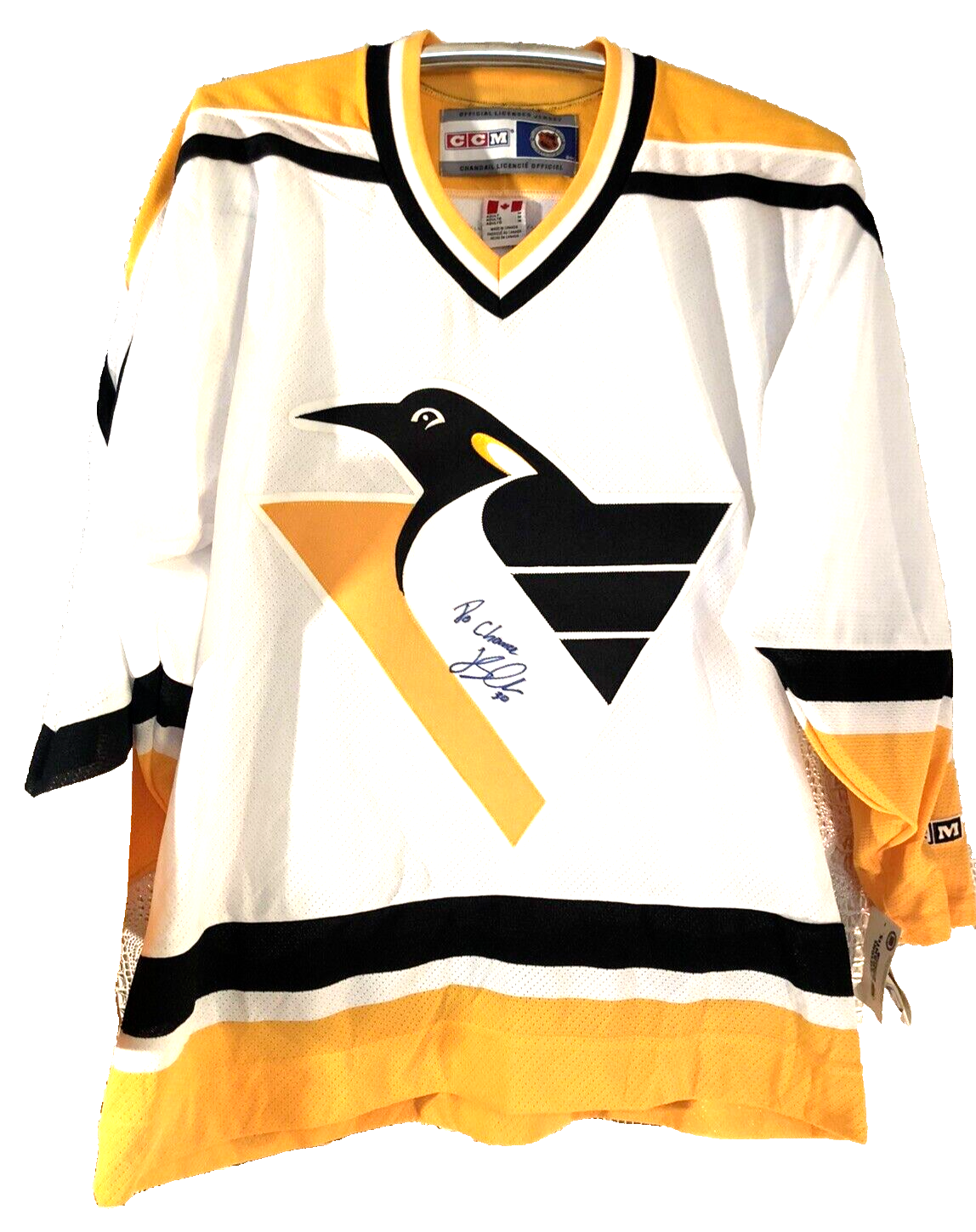 VTG CCM PITTSBURG PENGUINS CENTER ICE JERSEY NWT MEDIUM SIGNED eBay