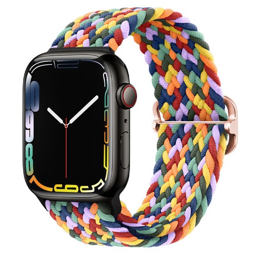 Correa de reloj trenzada de nailon ajustable para Apple Iwatch 23456789 38/40/42/45/49 mm - Imagen 23 de 77