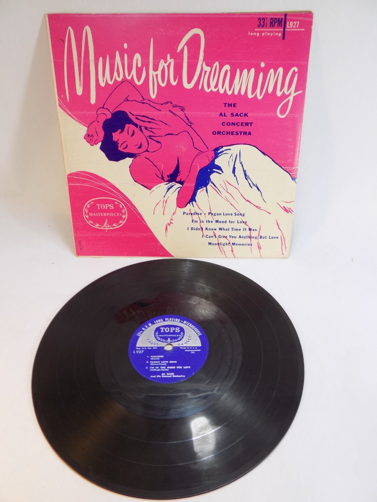 AL SACK ORCHESTRA MUSIC FOR DREAMING 10" ALBUM TOPS RECORDS L927 VG+/VG