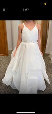 Wedding/Flower Girl Dress Size 4 White Worn Once